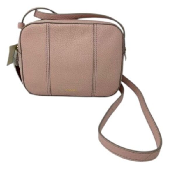 Fossil Gemma Camera Bag Dusty Rose Leather Crossbody Minimalist Purse - Picture 15 of 16